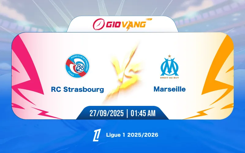 Soi kèo Strasbourg vs Marseille 01h45 ngày 27/9/2025 – Ligue 1