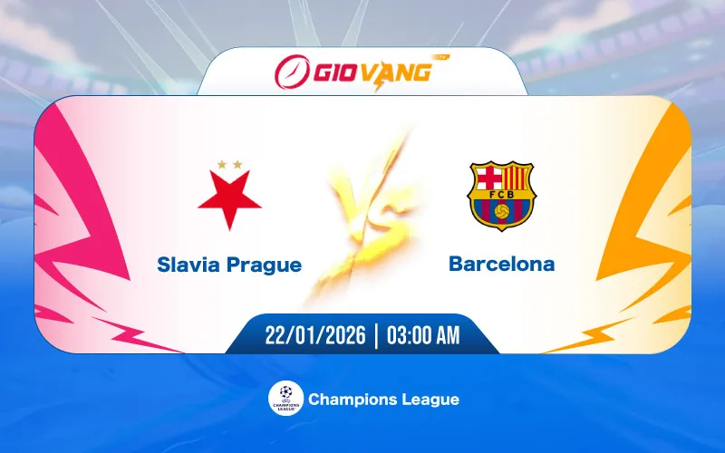 Soi kèo Slavia Prague vs Barcelona 03h00 ngày 22/01/2026 – Cup C1