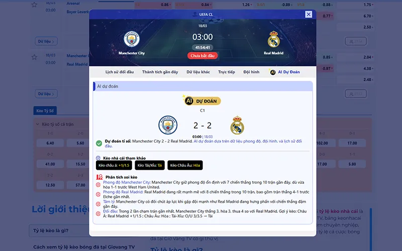 Dự đoán AI Man City vs Real Madrid 03h00 ngày 18/3/2026