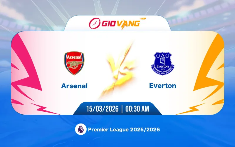 Soi kèo Arsenal vs Everton 00h30 ngày 15/3/2026 – Ngoại hạng Anh