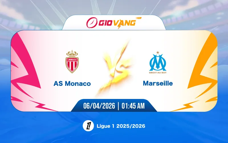 Soi kèo Monaco vs Marseille 01h45 ngày 06/4/2026 – Ligue 1