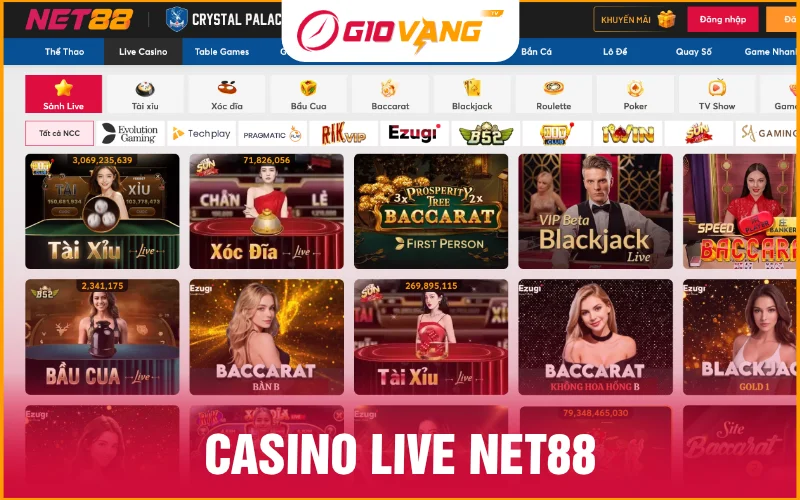 Casino live mang đẳng cấp sòng bạc quốc tế vào bàn cược