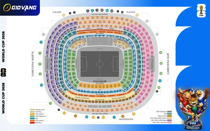 Giá vé World Cup 2026 sẽ tùy vào vị trí ngồi