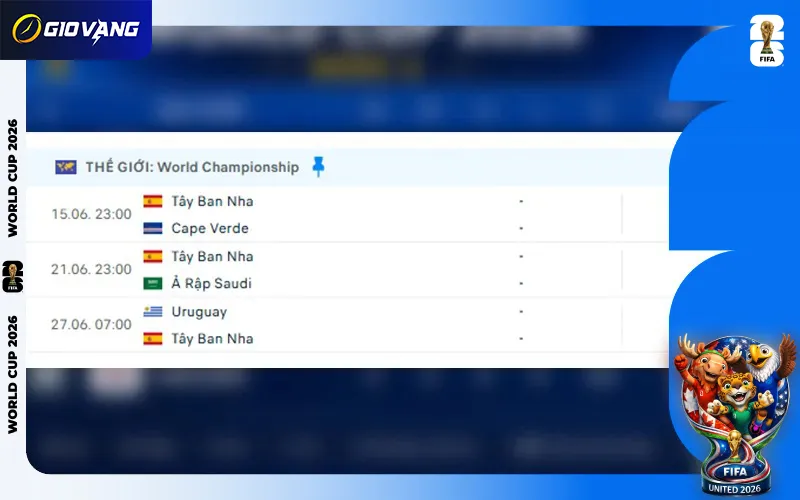 Lịch Thi Đấu Đội Tuyển Tây Ban Nha Tại World Cup 2026