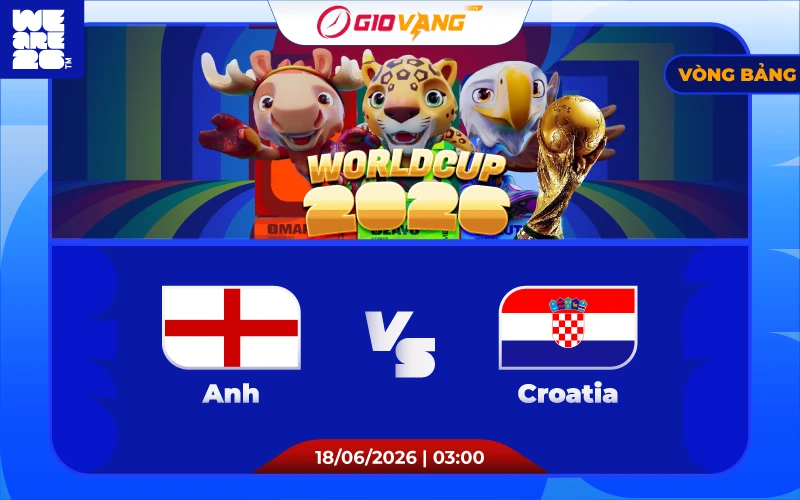 Soi kèo Anh vs Croatia 03h00 ngày 18/6/2026 – World Cup 2026