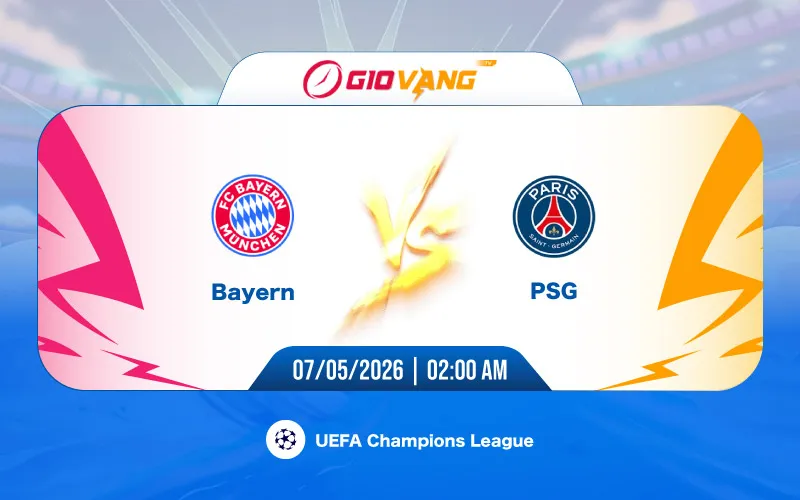 Soi kèo Bayern Munich vs PSG 02h00 ngày 07/5/2026 – Cup C1