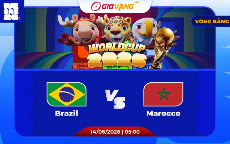 Soi kèo Brazil vs Maroc 05h00 ngày 14/6/2026 – World Cup 2026