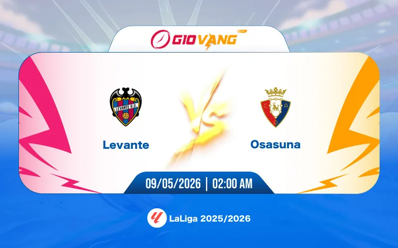 Soi kèo Levante vs Osasuna 02h00 ngày 09/5/2026 – La Liga