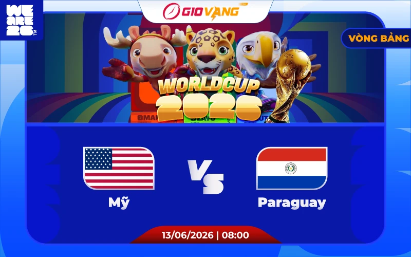 Soi kèo Mỹ vs Paraguay 08h00 ngày 13/6/2026 – World Cup 2026