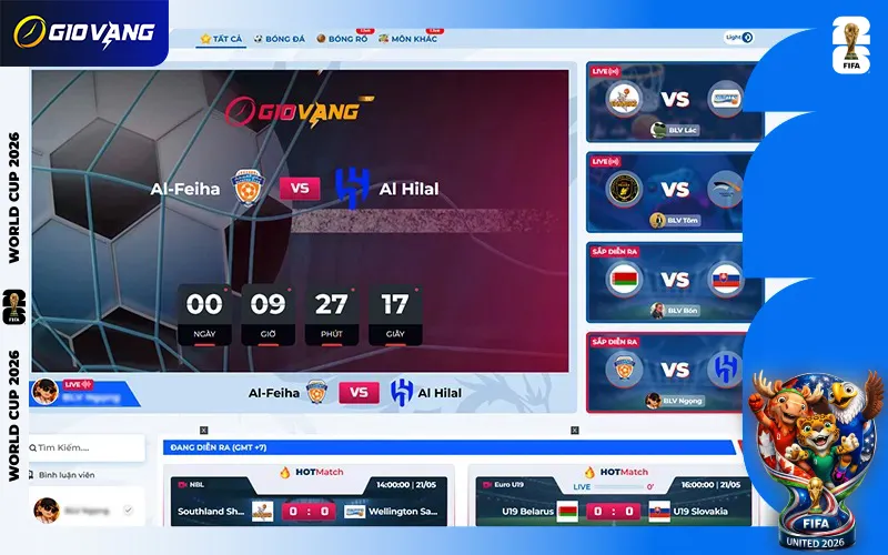 Giovang TV nổi lên như một địa chỉ xem bóng đá trực tuyến được cộng đồng săn đón