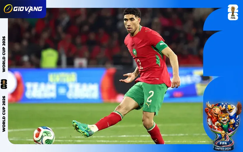 Achraf Hakimi luôn là chỗ dựa vững chãi trong đội hình Ma Rốc