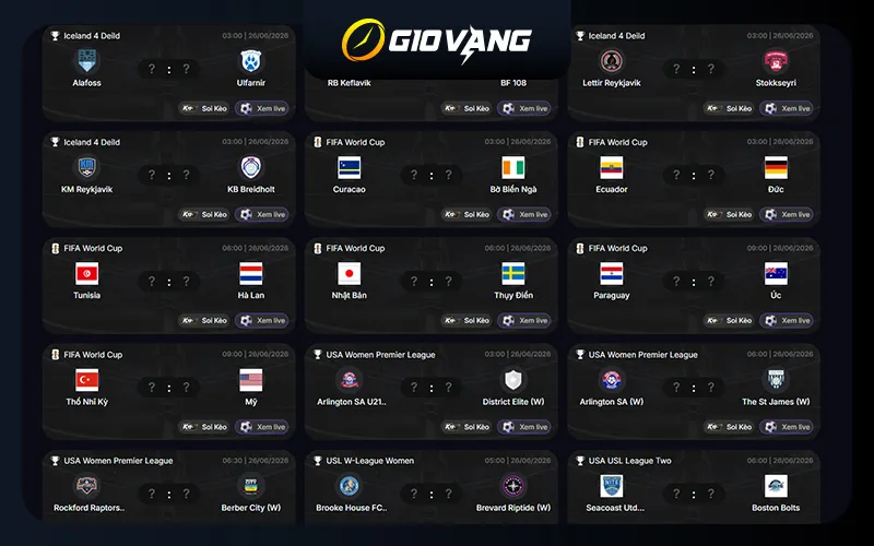 Lịch bóng đá World Cup cùng các giải đấu quốc tế lớn nhỏ