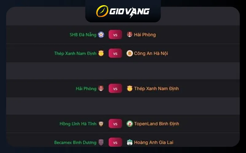 Lịch bóng đá V-League cập nhật nhanh cho NHM