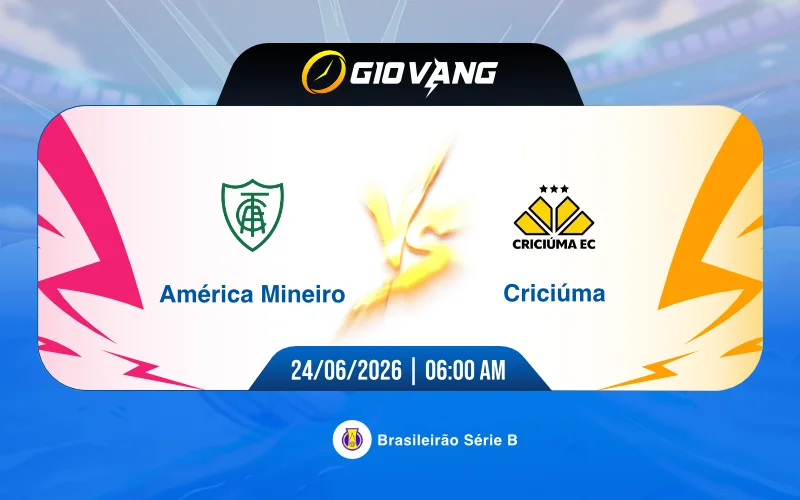 Soi kèo America MG vs Criciuma 06h00 ngày 24/6/2026 – Hạng 2 Brazil