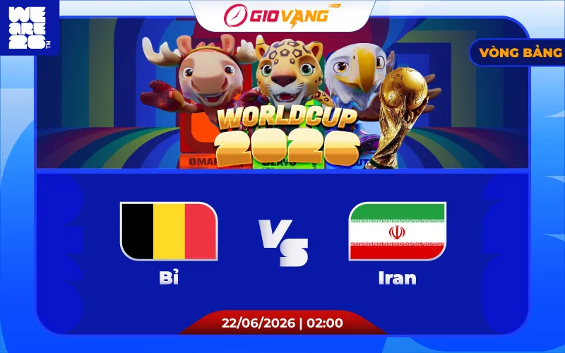Soi kèo Bỉ vs Iran 02h00 ngày 22/6/2026 – World Cup 2026
