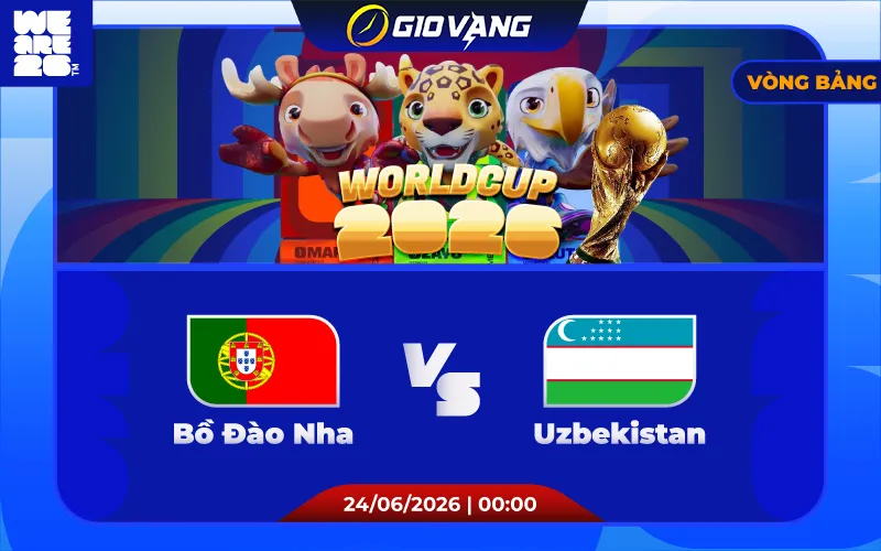 Soi kèo Bồ Đào Nha vs Uzbekistan 00h00 ngày 24/6/2026 – World Cup 2026