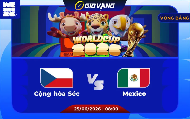 Soi kèo CH Séc vs Mexico 08h00 ngày 25/6/2026 – World Cup 2026
