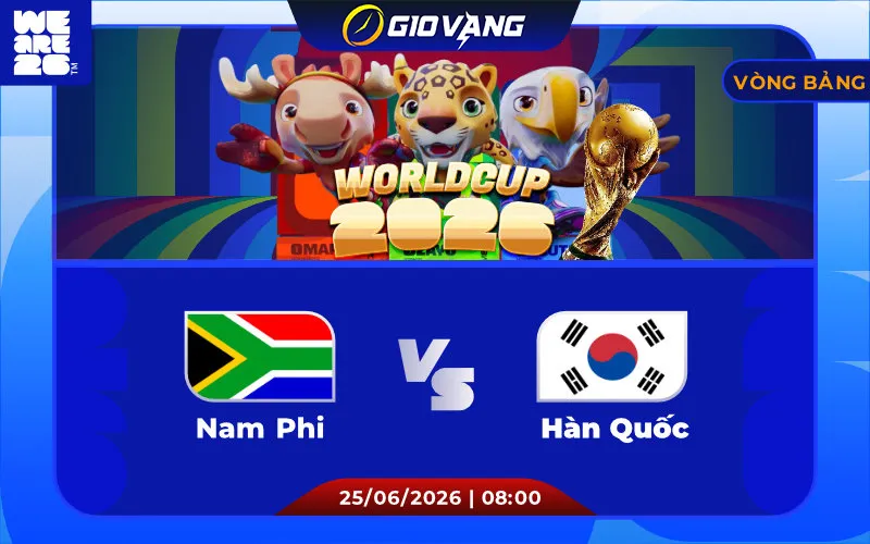 Soi kèo Nam Phi vs Hàn Quốc 08h00 ngày 25/6/2026 – World Cup 2026