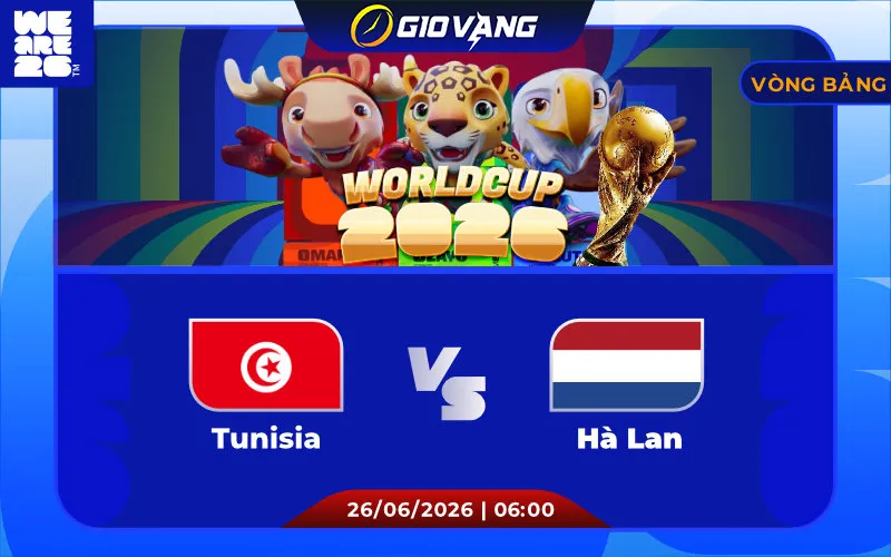 Soi kèo Tunisia vs Hà Lan 06h00 ngày 26/6/2026 – World Cup 2026