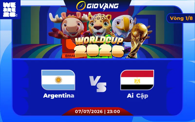 Soi kèo Argentina vs Ai Cập 23h00 ngày 07/7/2026 – World Cup 2026