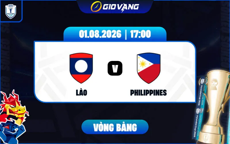 Soi kèo Lào vs Philippines 17h00 ngày 01/8/2026 – ASEAN Cup 2026