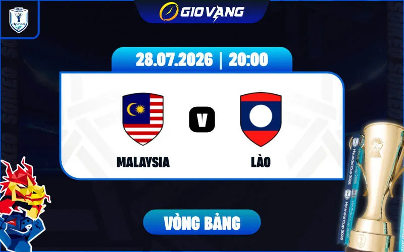 Soi kèo Malaysia vs Lào 20h00 ngày 28/7/2026 – ASEAN Cup 2026