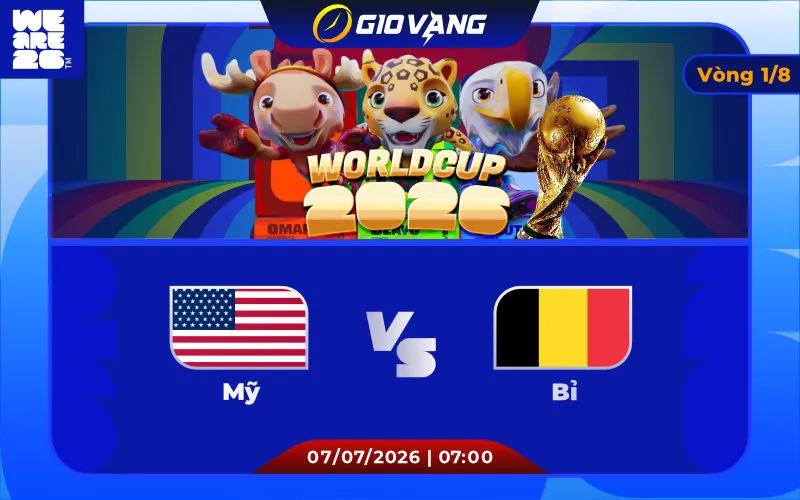 Soi kèo Mỹ vs Bỉ 07h00 ngày 07/7/2026 – World Cup 2026