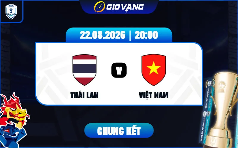 Soi kèo Thái Lan vs Việt Nam 20h00 ngày 22/8/2026 – ASEAN Cup 2026
